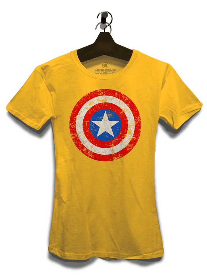 captain-america-shield-vintage-damen-t-shirt gelb 3