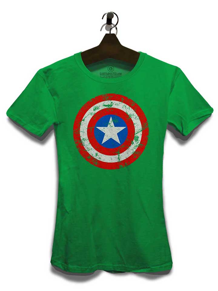 captain-america-shield-vintage-damen-t-shirt gruen 3