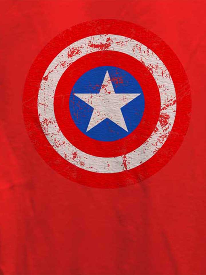captain-america-shield-vintage-damen-t-shirt rot 4