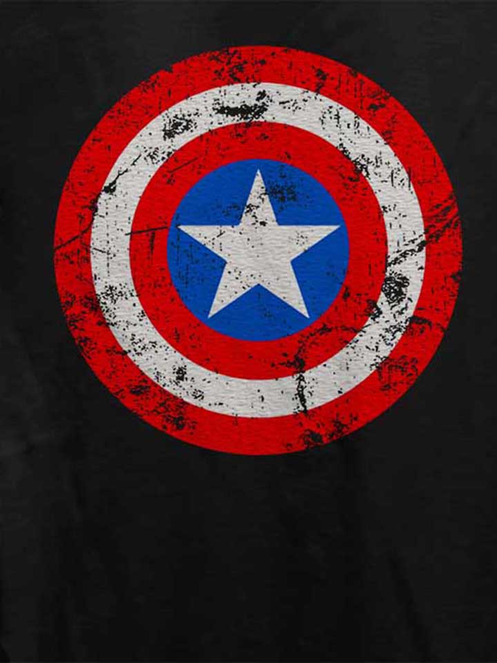 captain-america-shield-vintage-damen-t-shirt schwarz 4