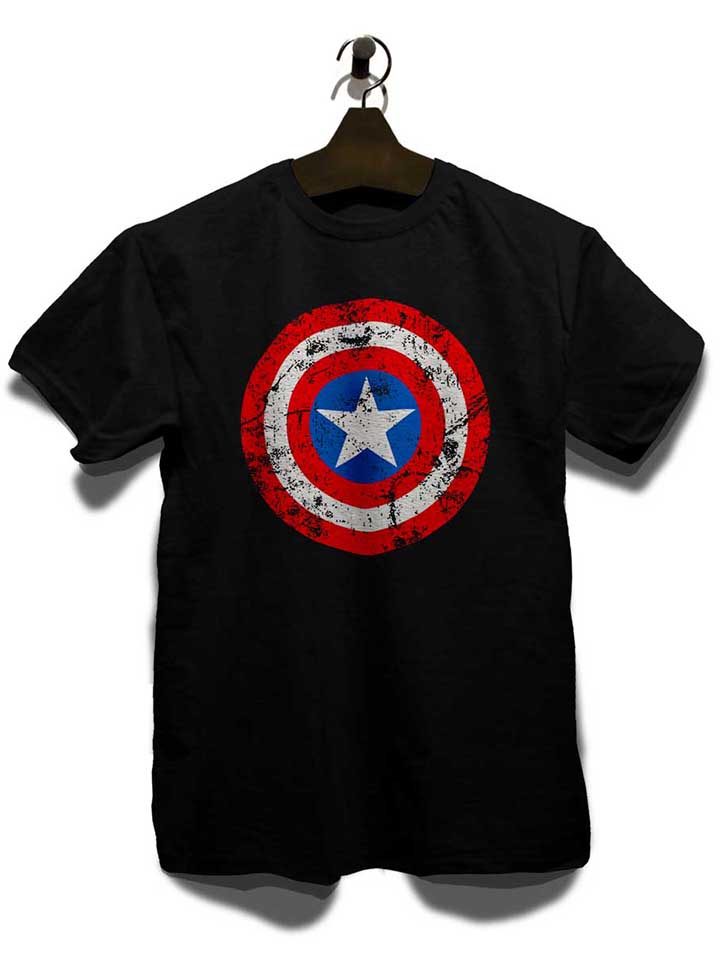 captain-america-shield-vintage-t-shirt schwarz 3