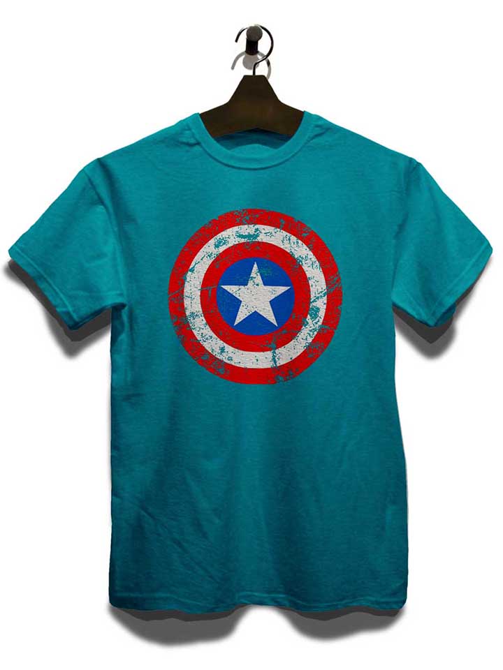captain-america-shield-vintage-t-shirt tuerkis 3