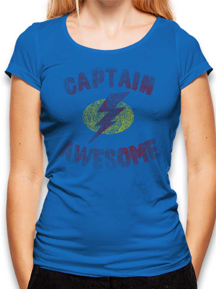 Captain Awesome Damen T-Shirt royal L