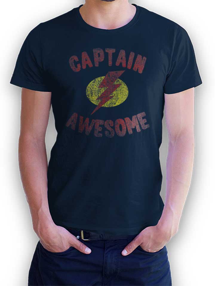 Captain Awesome Camiseta azul-marino L