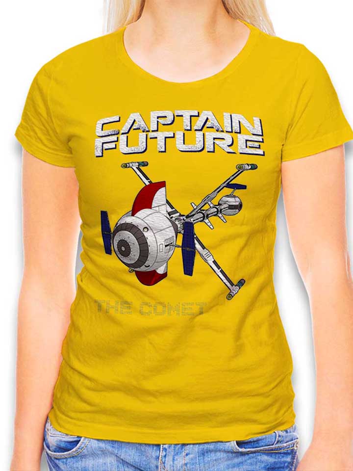 captain-future-the-comet-damen-t-shirt gelb 1