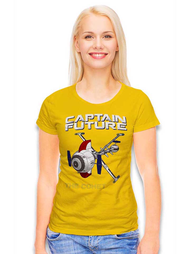 captain-future-the-comet-damen-t-shirt gelb 2