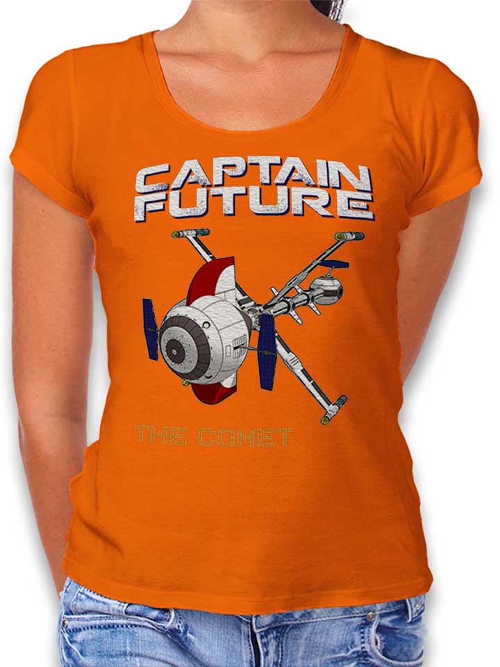 captain-future-the-comet-damen-t-shirt orange 1