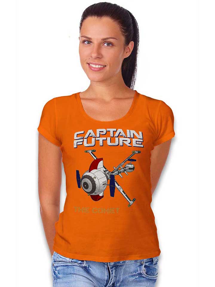 captain-future-the-comet-damen-t-shirt orange 2