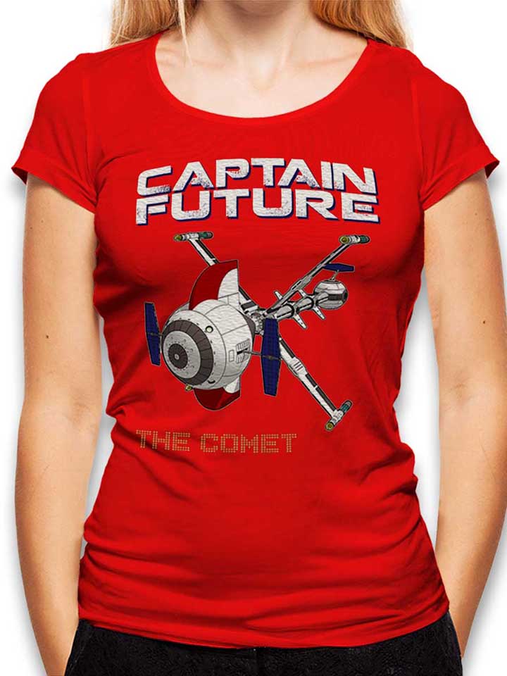 Captain Future The Comet Womens T-Shirt red L