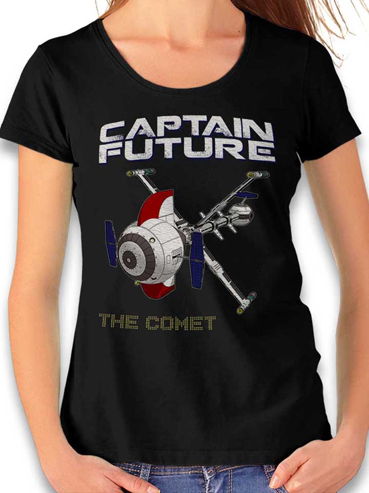 captain-future-the-comet-damen-t-shirt schwarz 1