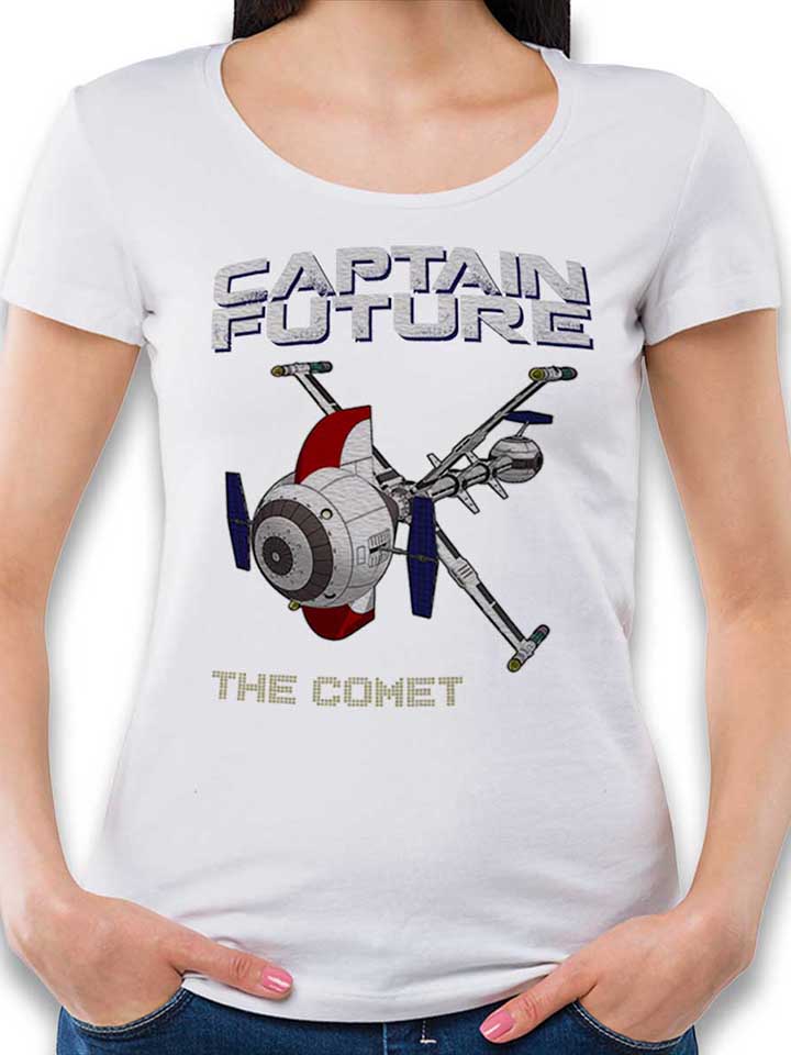 captain-future-the-comet-damen-t-shirt weiss 1