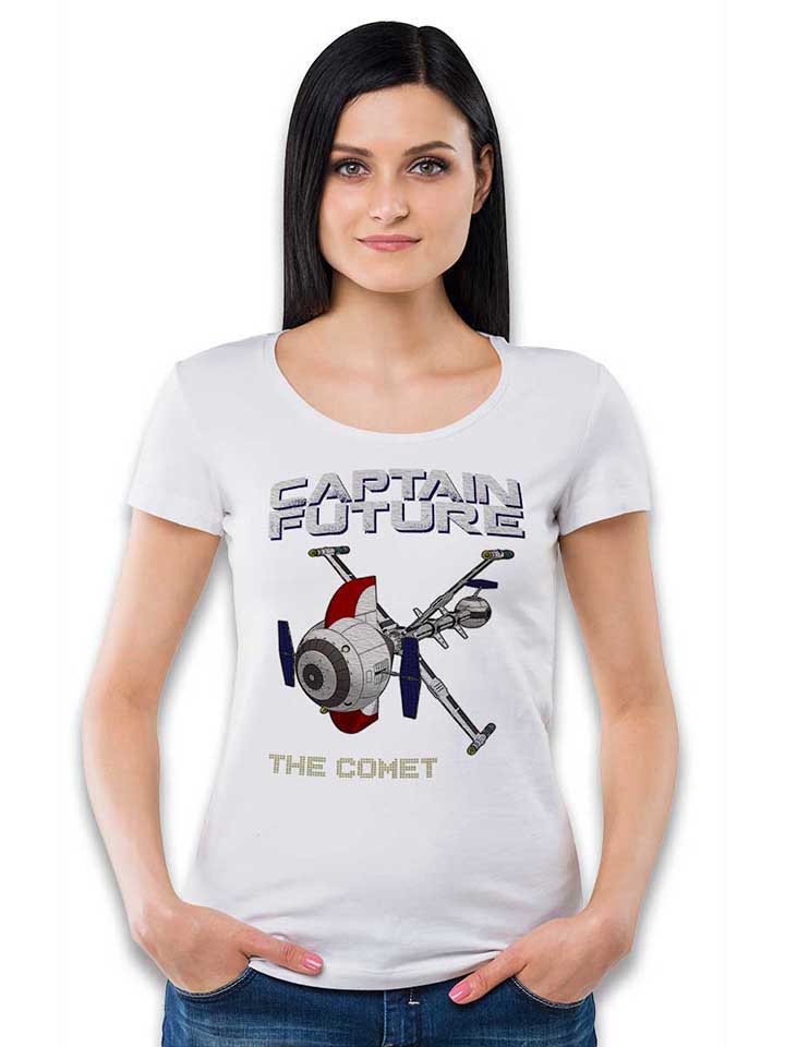 captain-future-the-comet-damen-t-shirt weiss 2