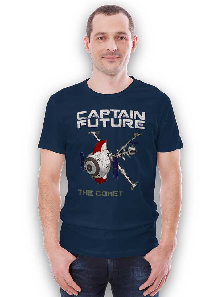 captain-future-the-comet-t-shirt dunkelblau 2