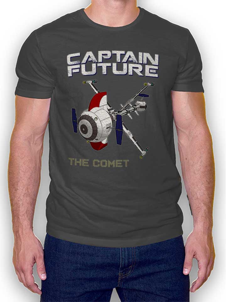 captain-future-the-comet-t-shirt dunkelgrau 1