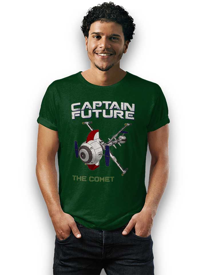 captain-future-the-comet-t-shirt dunkelgruen 2