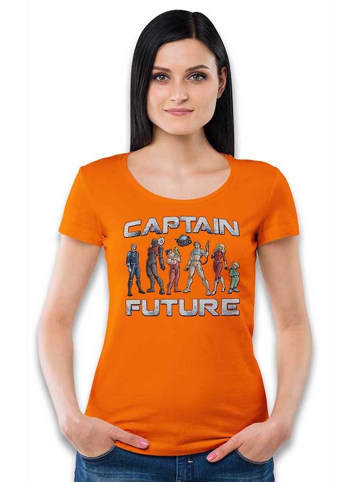 captain-future-damen-t-shirt orange 2