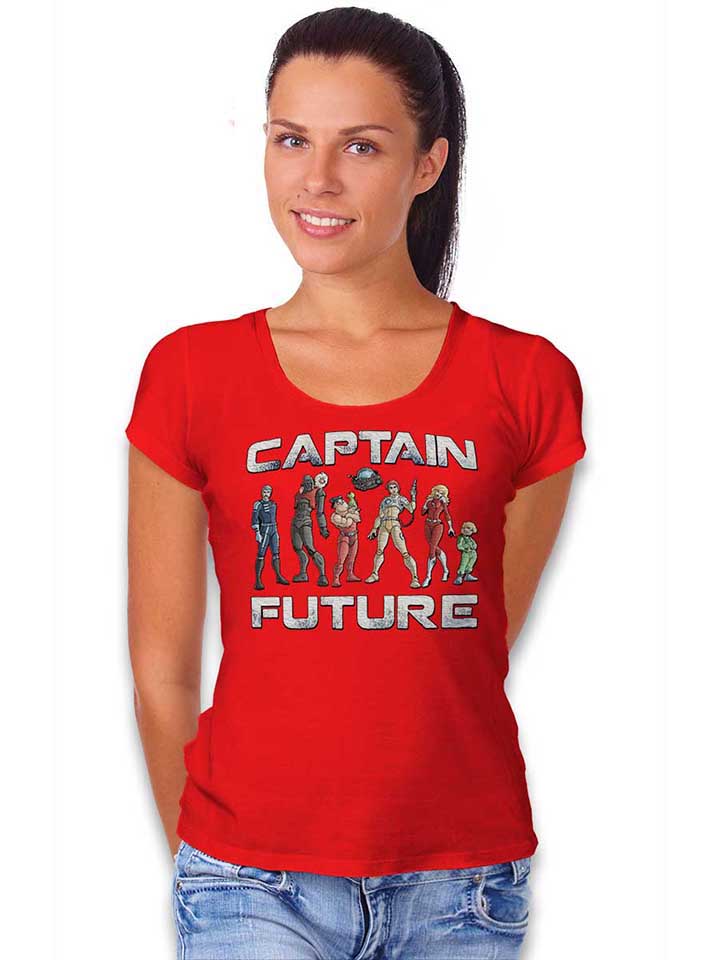 captain-future-damen-t-shirt rot 2