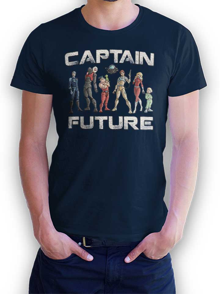 captain-future-t-shirt dunkelblau 1