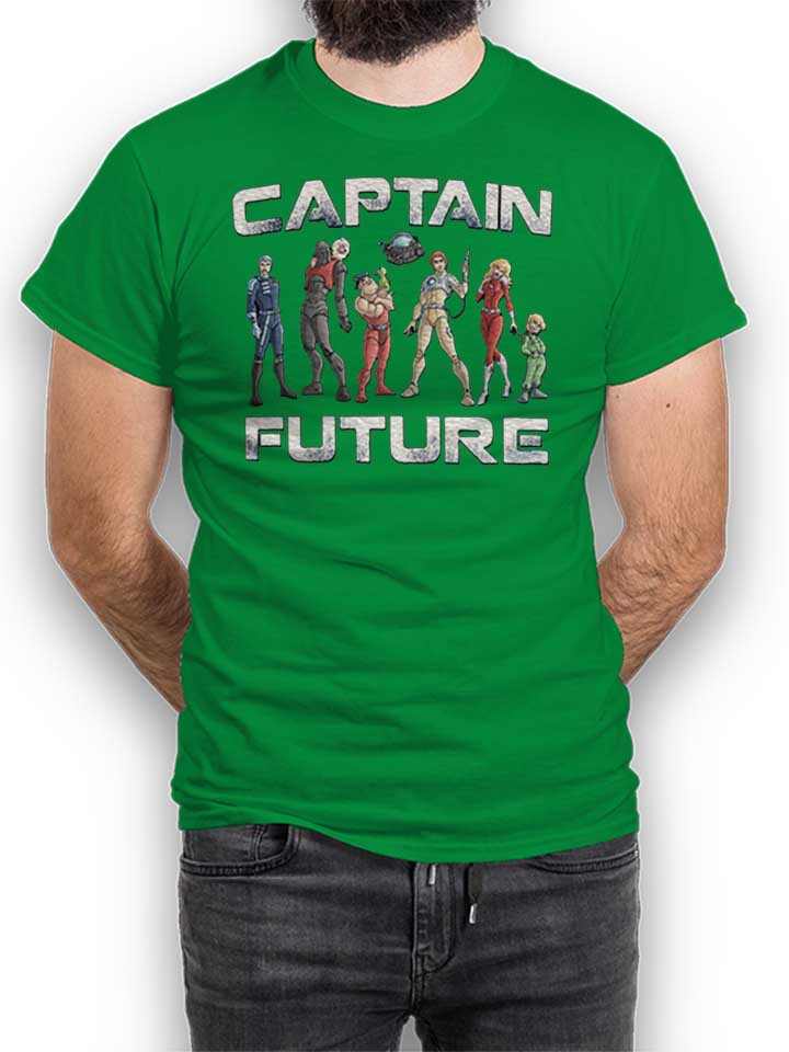 Captain Future Camiseta verde L
