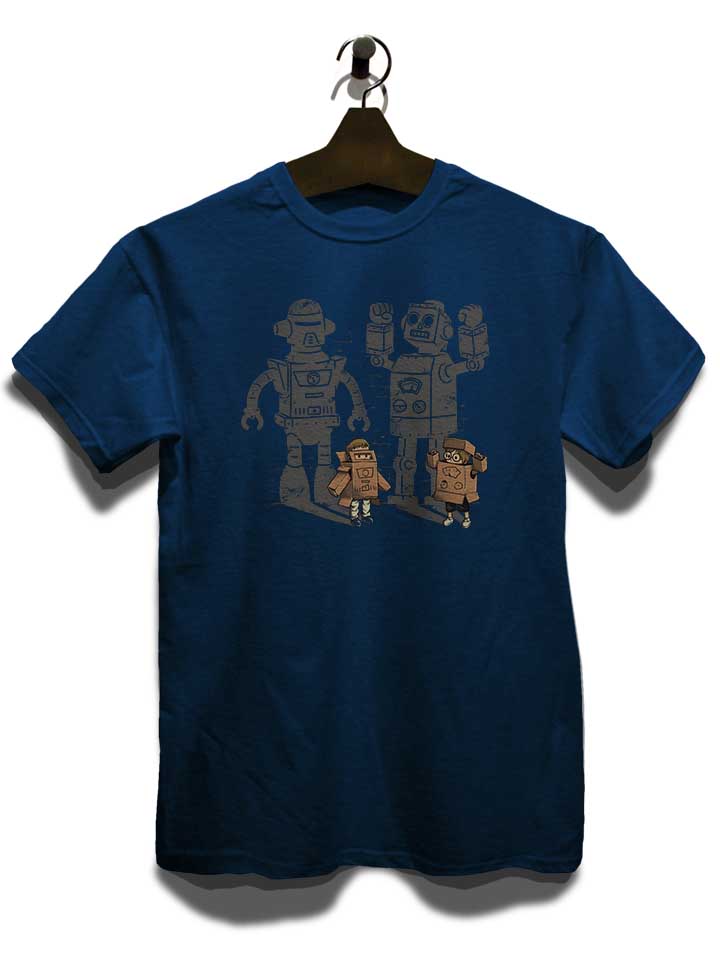 carton-robots-t-shirt dunkelblau 3
