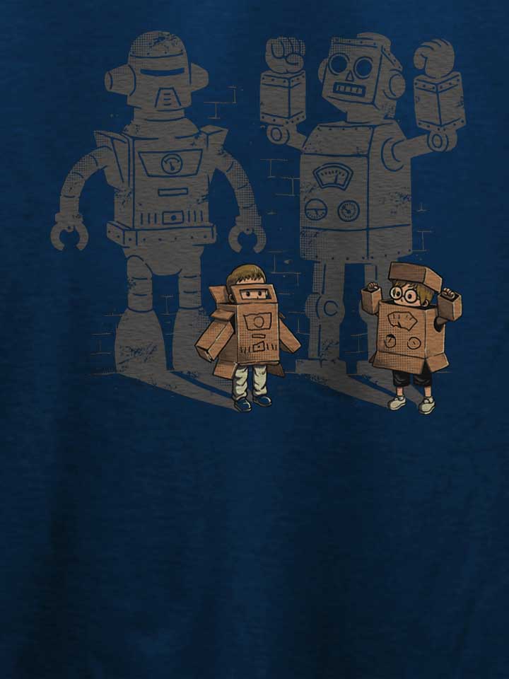 carton-robots-t-shirt dunkelblau 4