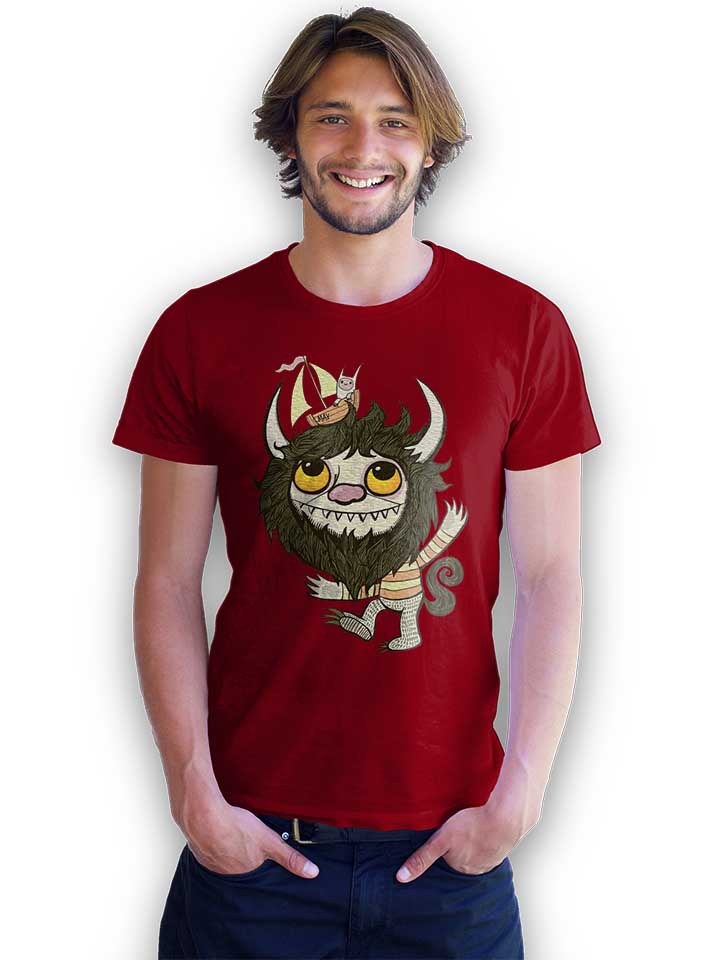 cartoon-creature-t-shirt bordeaux 2