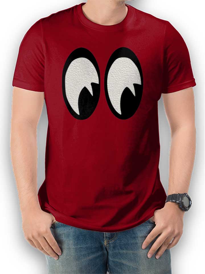 Cartoon Eyes T-Shirt maroon L