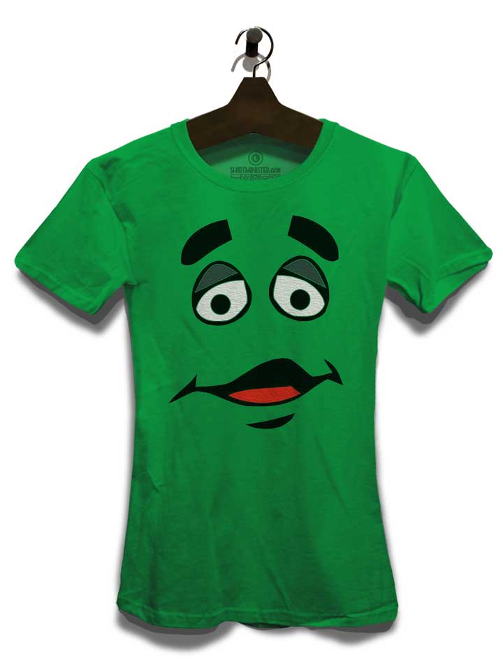 cartoon-face-damen-t-shirt gruen 3