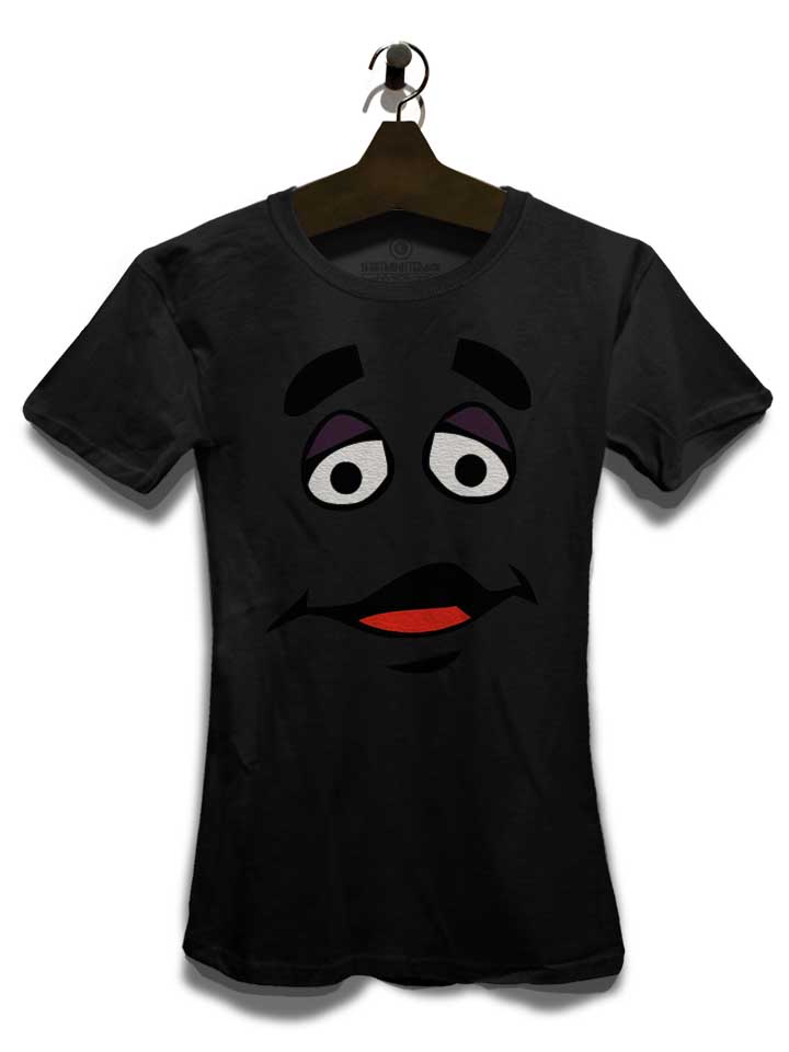 cartoon-face-damen-t-shirt schwarz 3