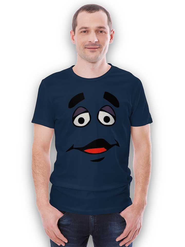 cartoon-face-t-shirt dunkelblau 2