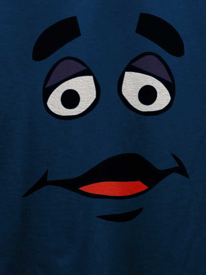 cartoon-face-t-shirt dunkelblau 4