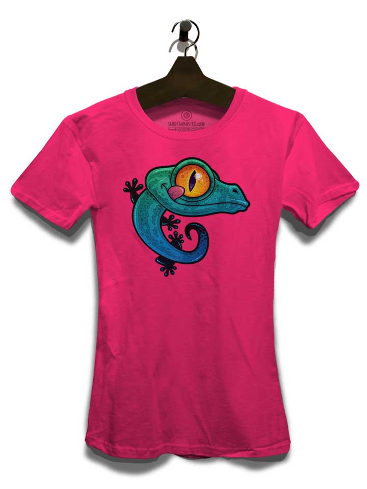 cartoon-gecko-damen-t-shirt fuchsia 3