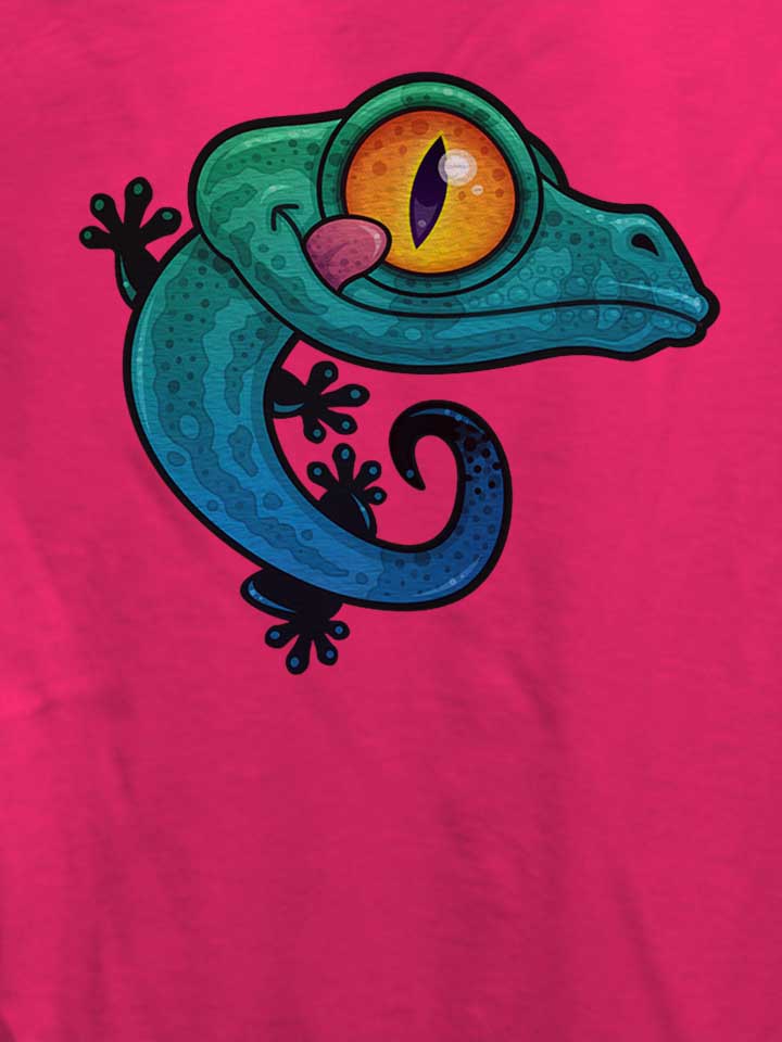 cartoon-gecko-damen-t-shirt fuchsia 4
