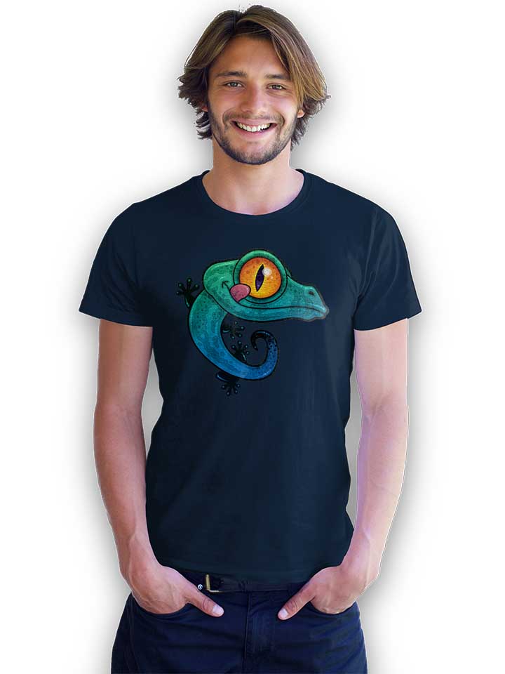 cartoon-gecko-t-shirt dunkelblau 2