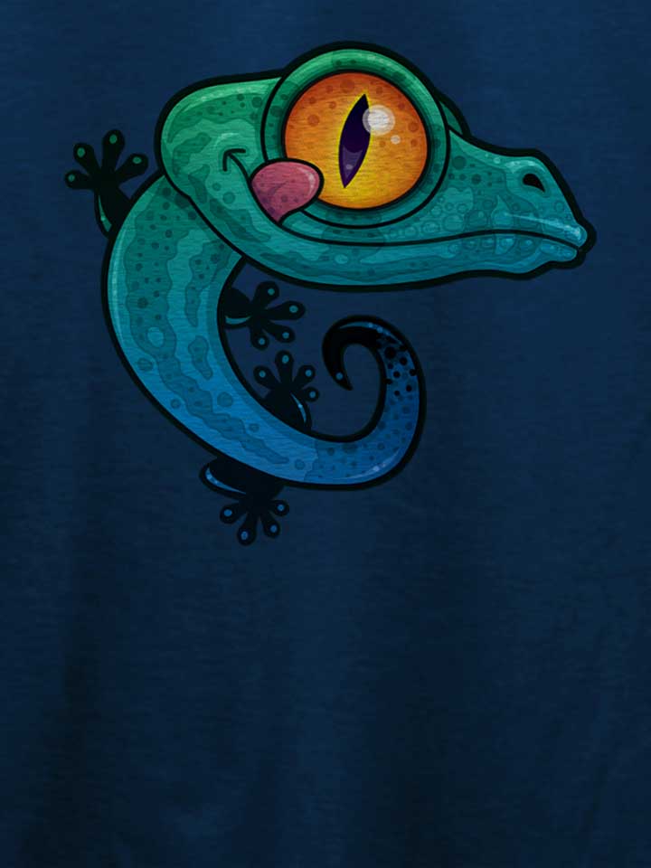 cartoon-gecko-t-shirt dunkelblau 4