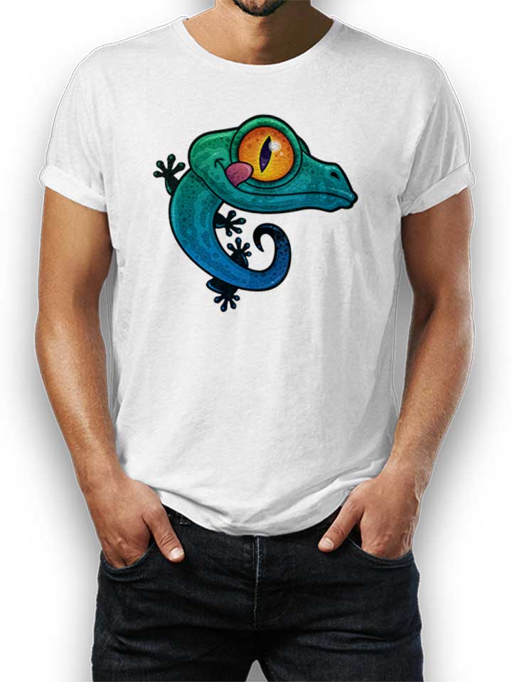 cartoon-gecko-t-shirt weiss 1