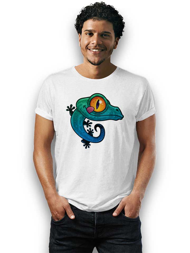 cartoon-gecko-t-shirt weiss 2