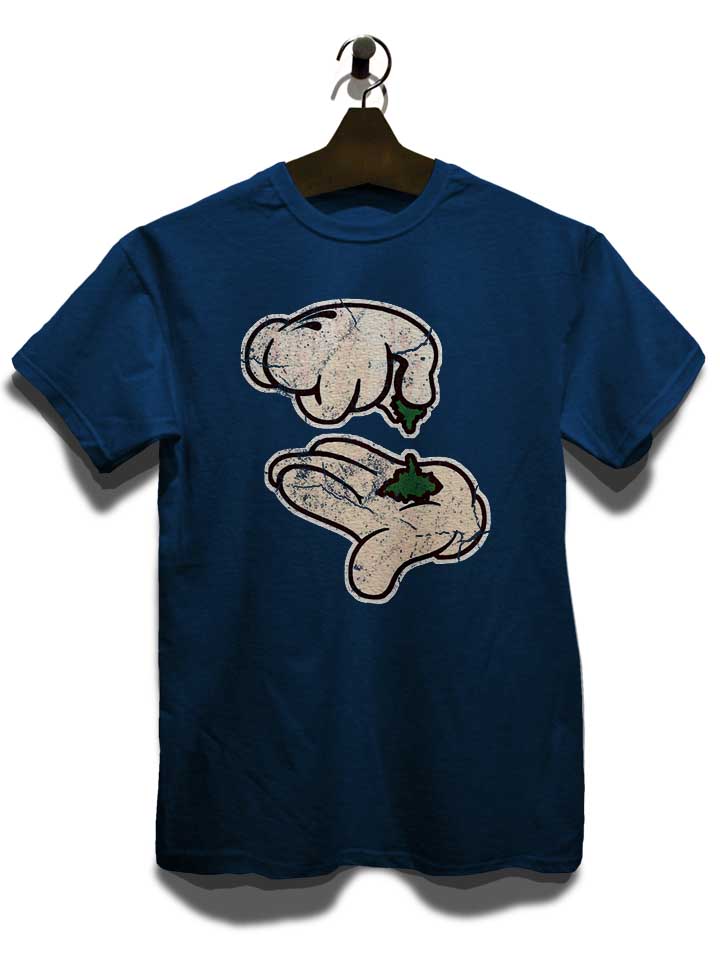 cartoon-hand-03-vintage-t-shirt dunkelblau 3