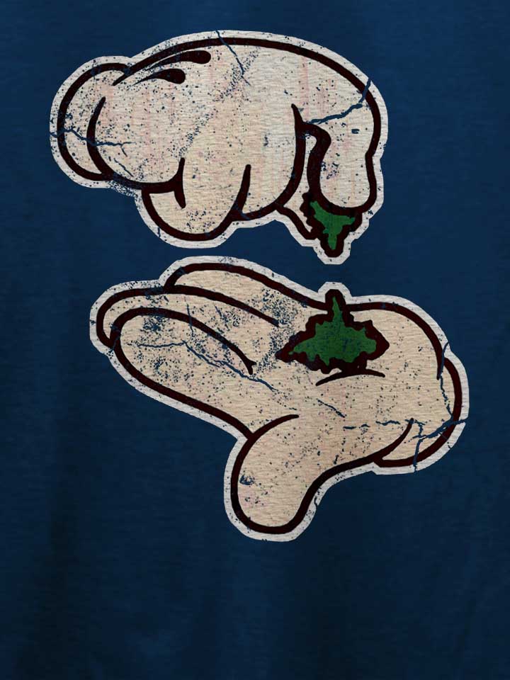 cartoon-hand-03-vintage-t-shirt dunkelblau 4