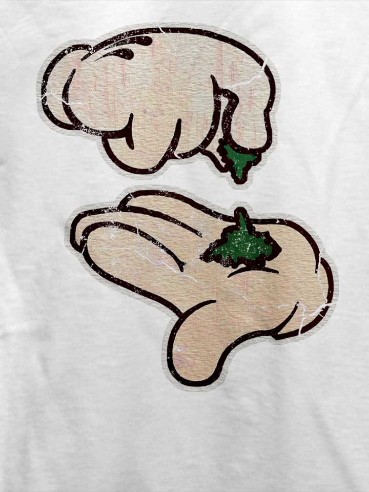 cartoon-hand-03-vintage-t-shirt weiss 4