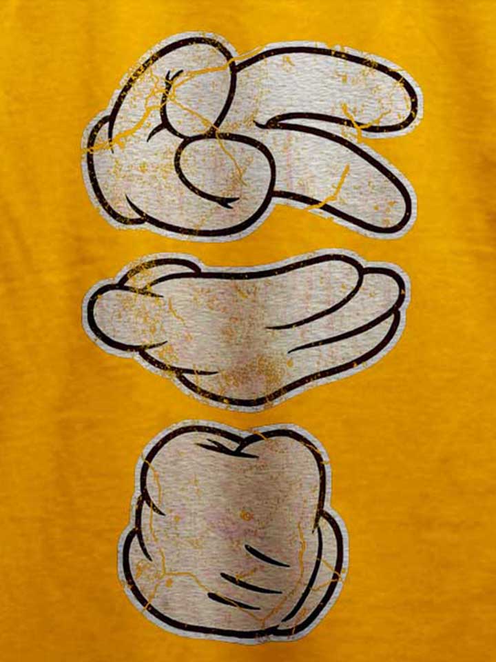 cartoon-hand-06-vintage-t-shirt gelb 4