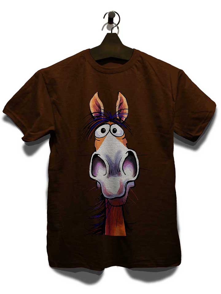 cartoon-pferd-t-shirt braun 3