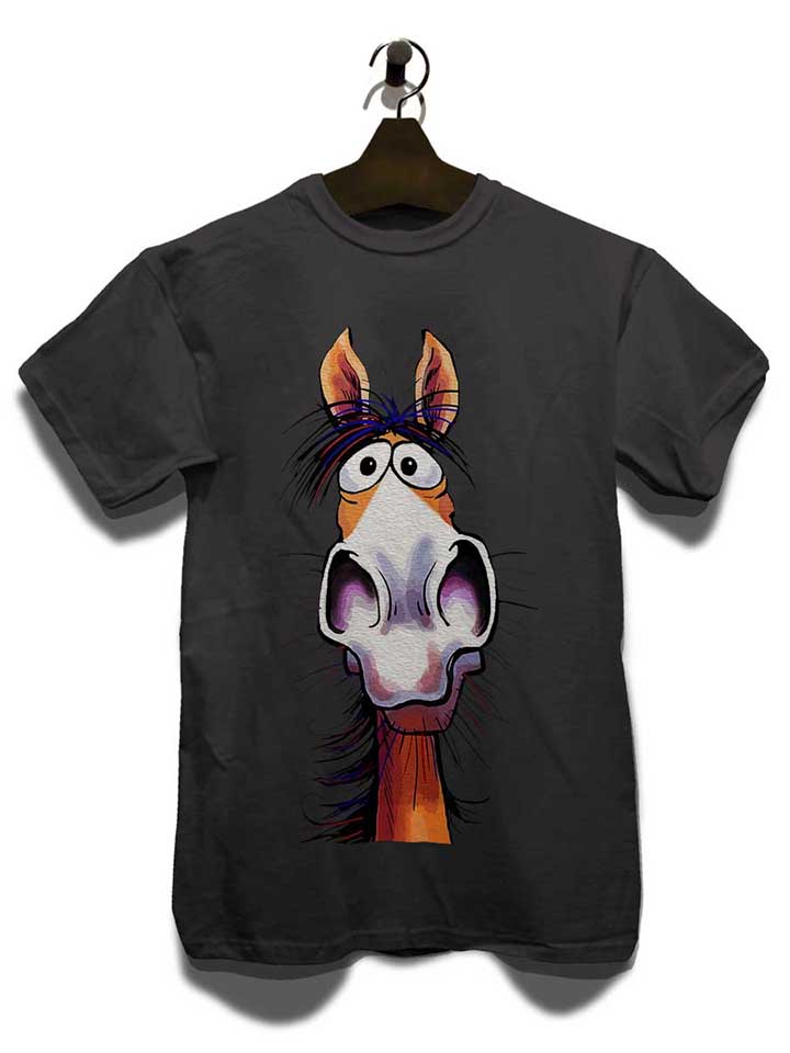 cartoon-pferd-t-shirt dunkelgrau 3