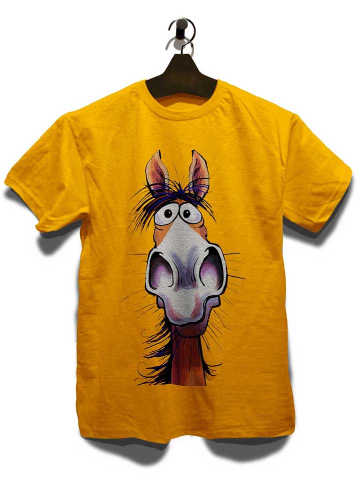 cartoon-pferd-t-shirt gelb 3