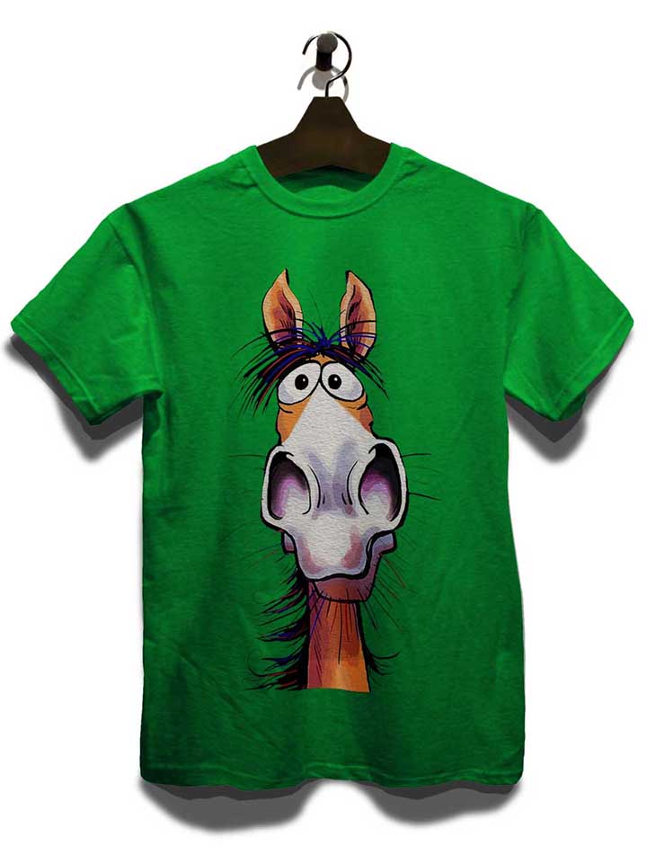 cartoon-pferd-t-shirt gruen 3