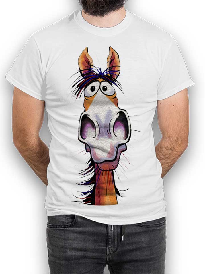 cartoon-pferd-t-shirt weiss 1
