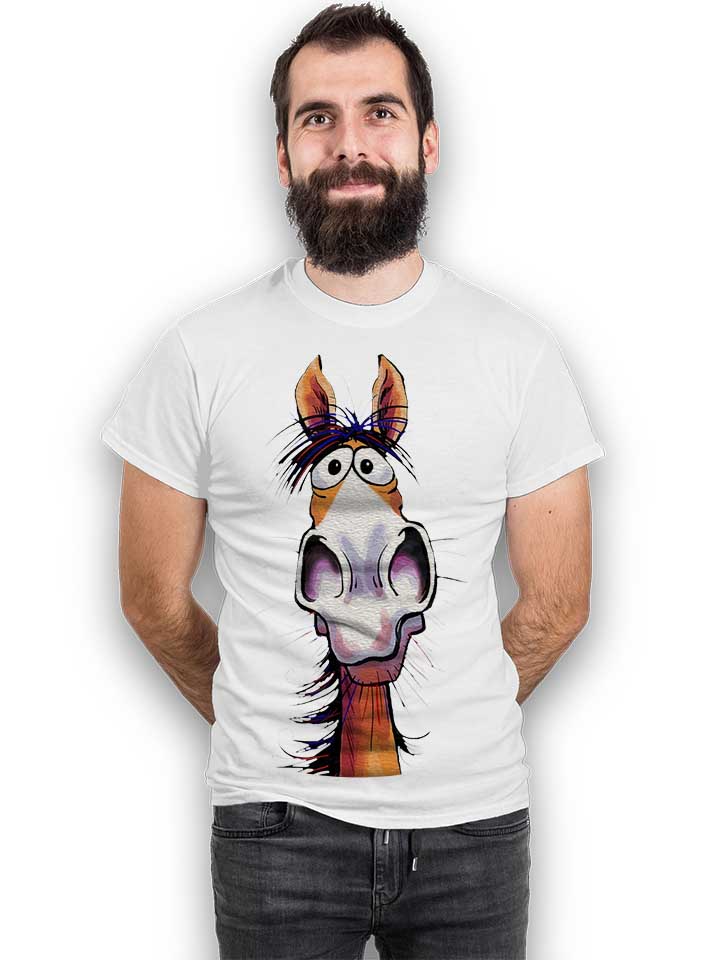 cartoon-pferd-t-shirt weiss 2