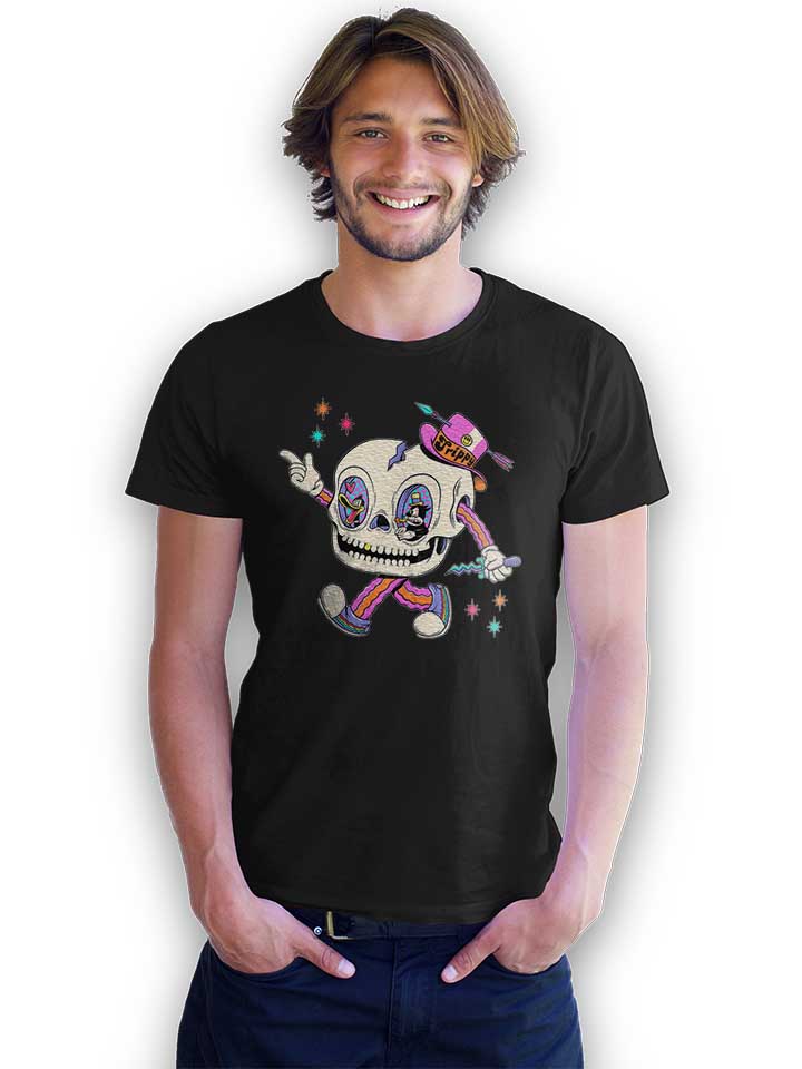 cartoon-skullhead-t-shirt schwarz 2