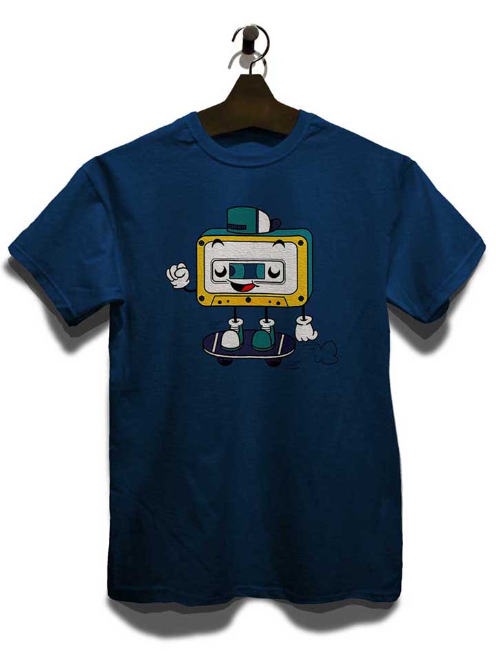 cassette-skater-t-shirt dunkelblau 3