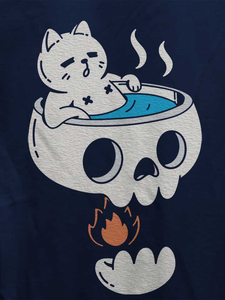cat-and-skull-bathing-damen-t-shirt dunkelblau 4
